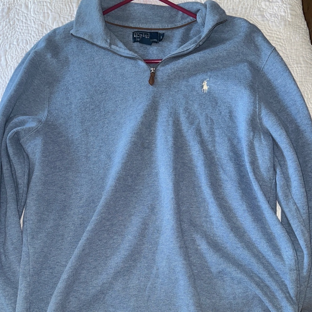 Polo by Ralph Lauren Gray V-Neck Sweater